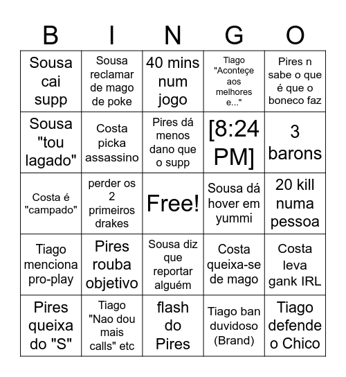 lol Bingo Card