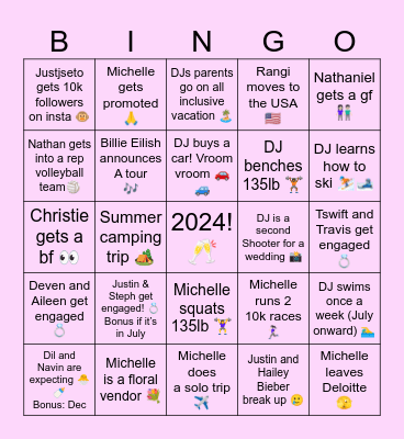 2024 Bingo Card