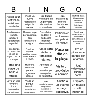 Bingos de Compañeros de Clase Bingo Card