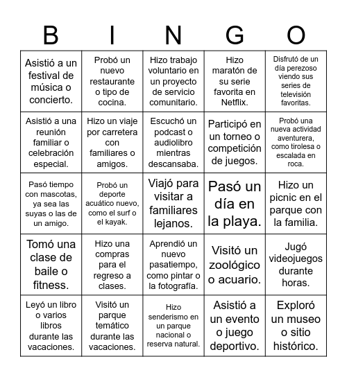 Bingos de Compañeros de Clase Bingo Card