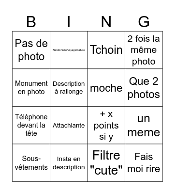 TT Bingo Card