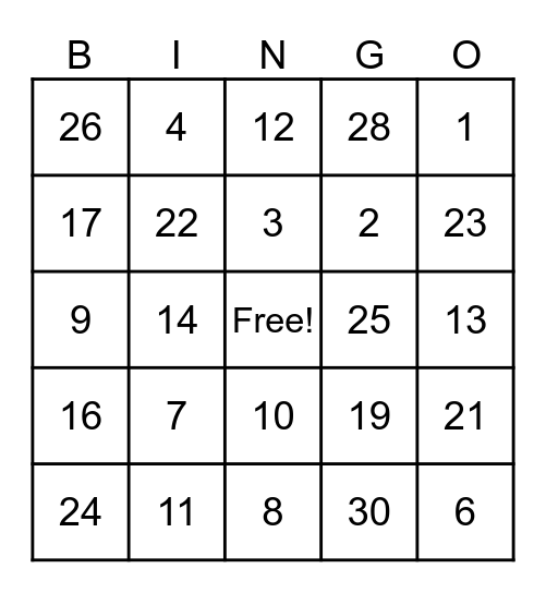 Winter Renal BINGO Card