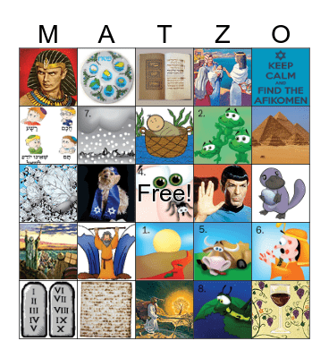 Passover Bingo Card