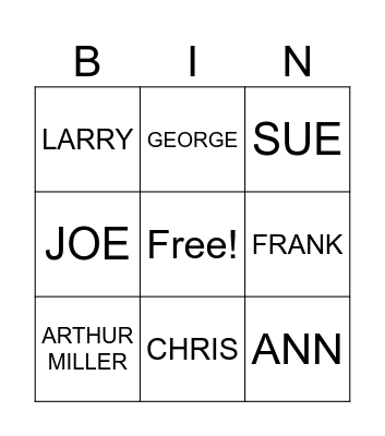 10th English Drama Test Bingo Card