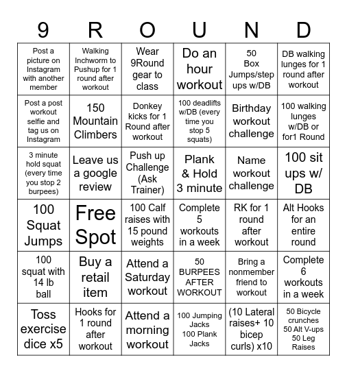 9Round Bingo Card