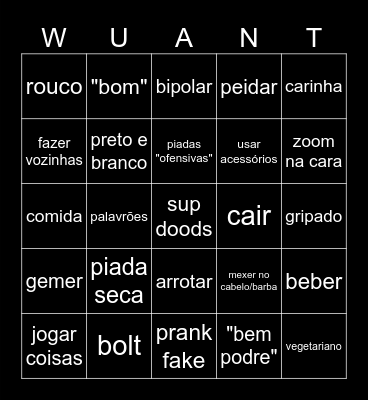 WUANT BINGO Card