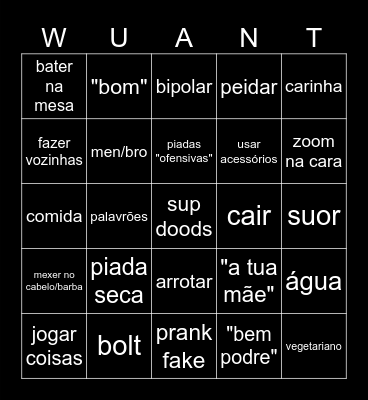 WUANT BINGO Card