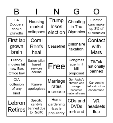 2024 Bingo Card