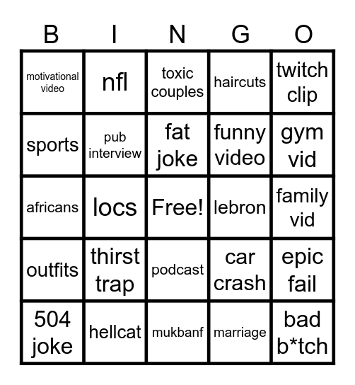 ig reels Bingo Card