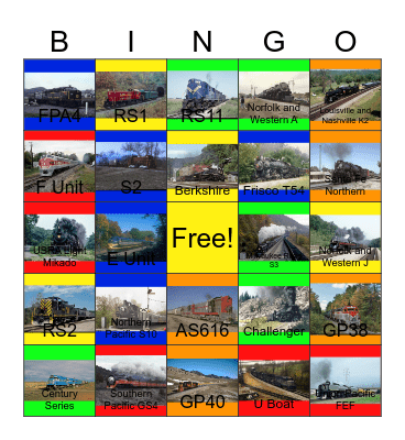 America's Railroads: The Steam Train Legacy Bingo Card