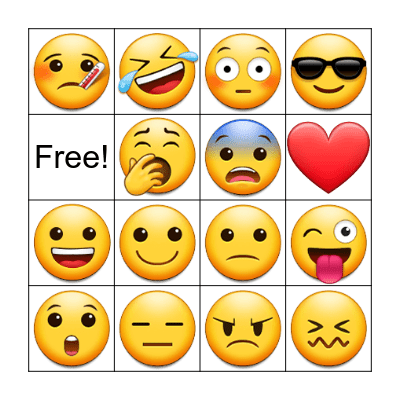 Emotions- Emociones Bingo Card