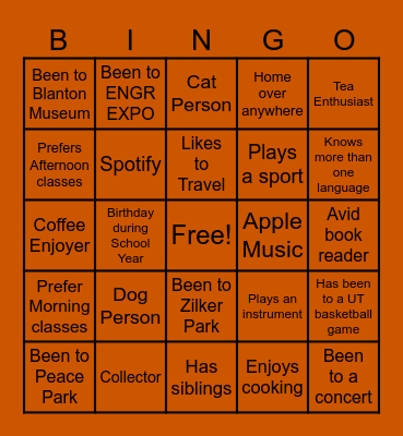 Ramshorn Spring Mixer Bingo Card