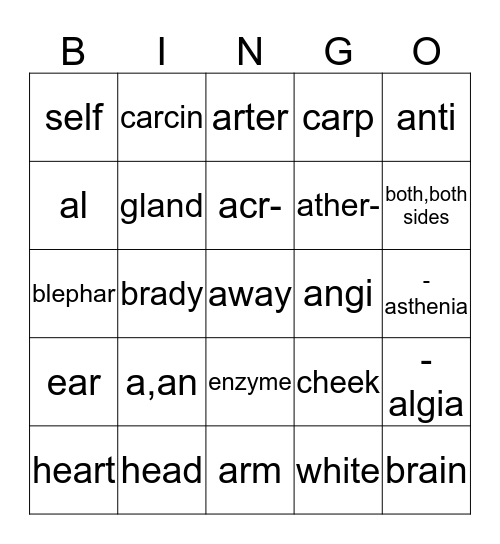 MT Seven Bingo Card