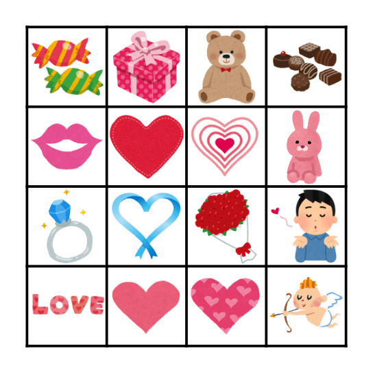 Valentine's Day Bingo Card