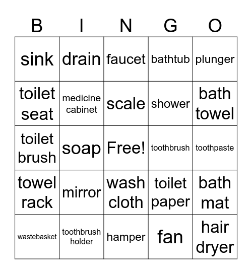 The Bathroom Bingo Card