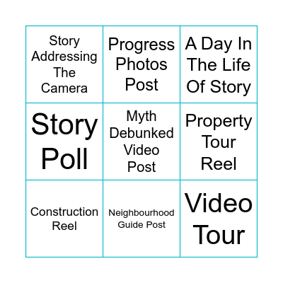 Content Bingo Card
