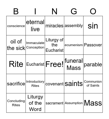 We Are Called to Worship and Be Disciples  Bingo Card