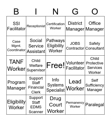 Get to Know You DHS Bingo! Bingo Card