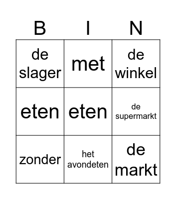PRAAT JE MEE - thema 3.3 Bingo Card