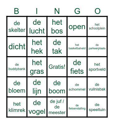 Buiten Bingo Card