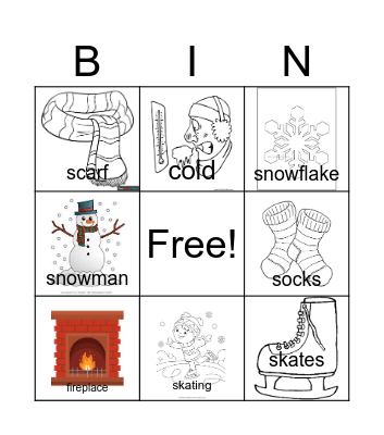 Winter Bingo Card