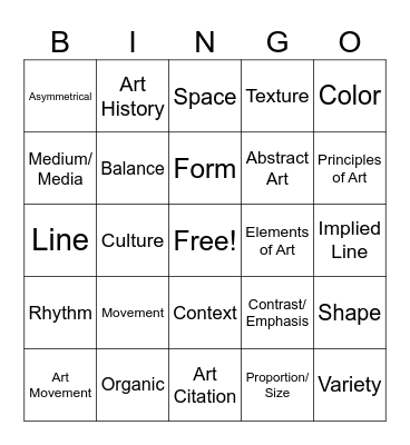 S3/M1 Bingo Card