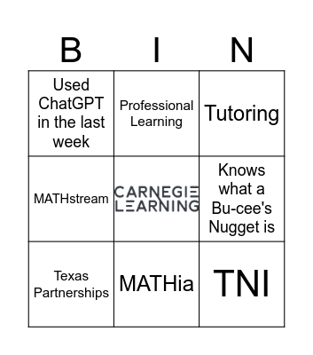 Texas Bingo Card
