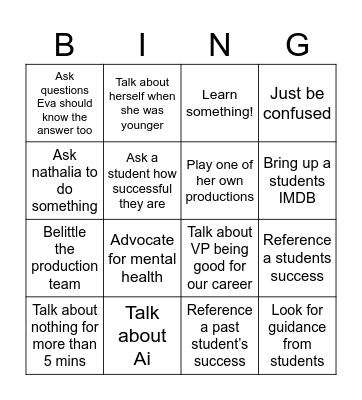 Film and television mastery Bingo Card