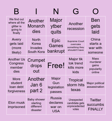2024 Bingo Card