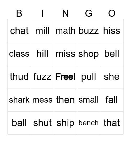 FLOSS Bingo Card