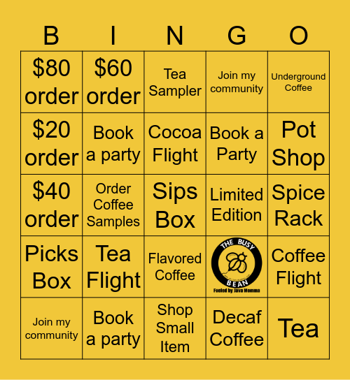 Bonus Bingo Card