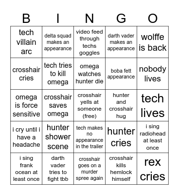 tbb s3 bingo Card