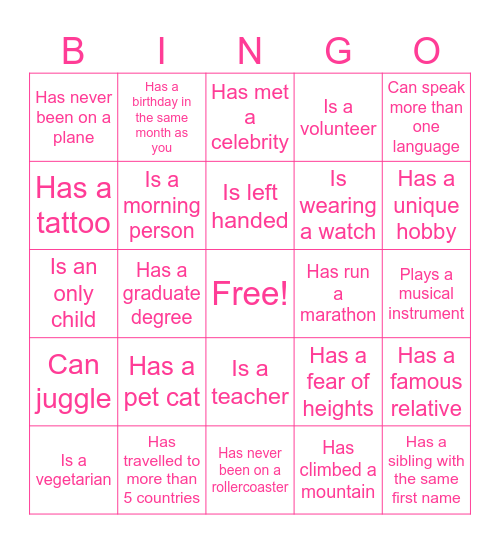 ELT BINGO Card