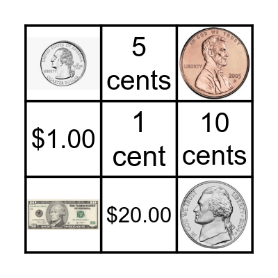 Money Bingo! Bingo Card