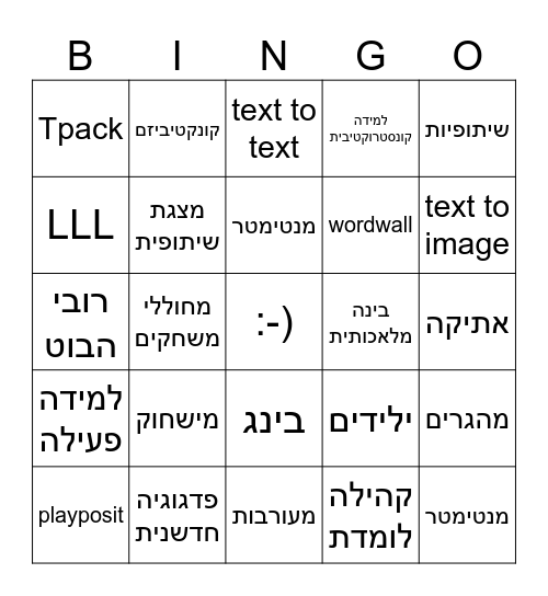 סיכום קורס תקשוב תשפ"ד Bingo Card