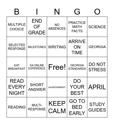 MILESTONES BINGO Card