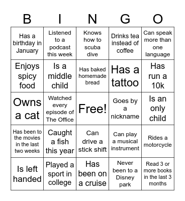 Bingo Card