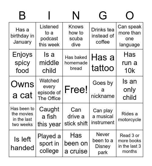 Bingo Card