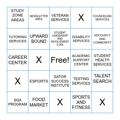 Student Leadership and Involvement Bingo Card