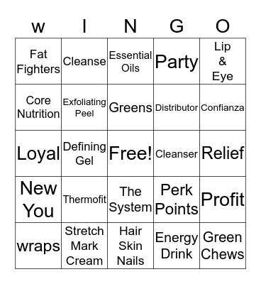 ItWorks Bingo Card