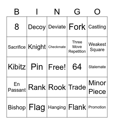 Chess Bingo Card