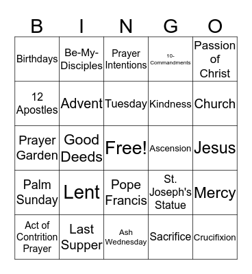 Last Class! Bingo Card