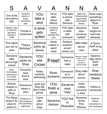 Birthday BINGO Card