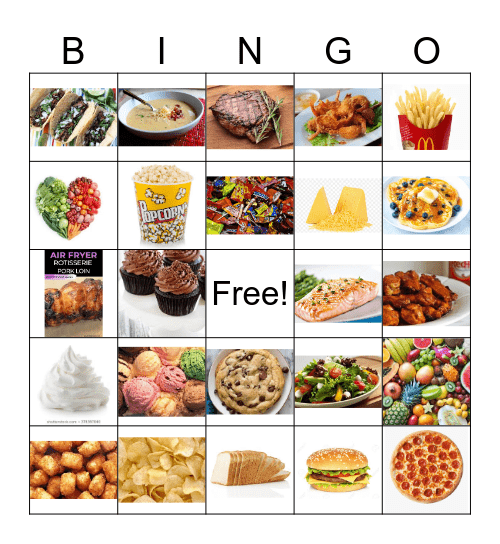 FOOD Bingo Card