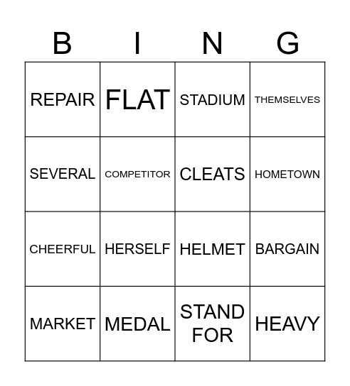 SECOND GRADE Bingo Card