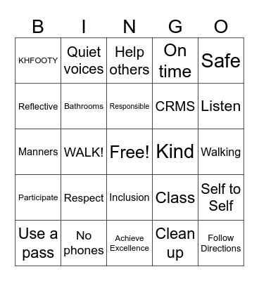 Be a BARB Bingo Card