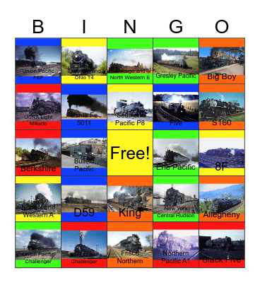 Vintage Steam Spectacular Bingo Card