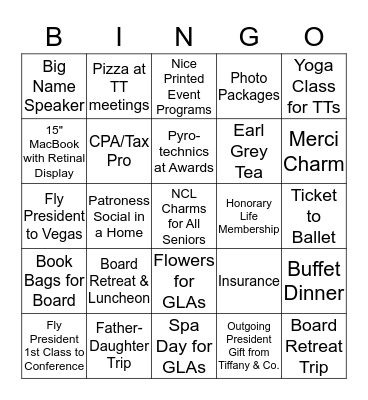 Mission is Possible Bingo Card