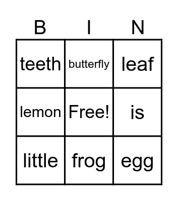 I am Sam Bingo Card