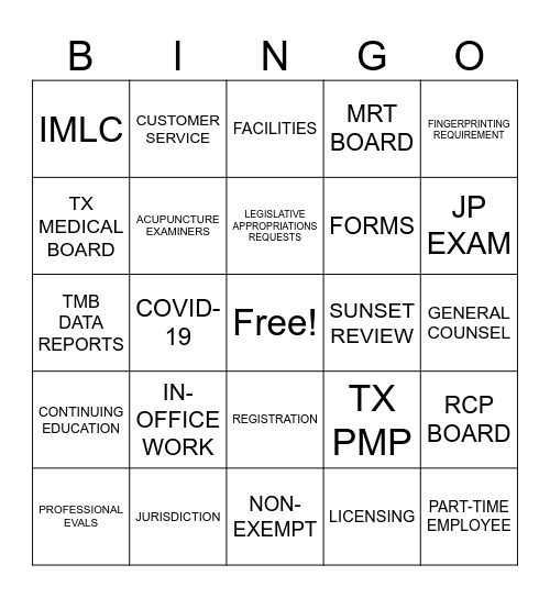 TM-Bingo! Bingo Card